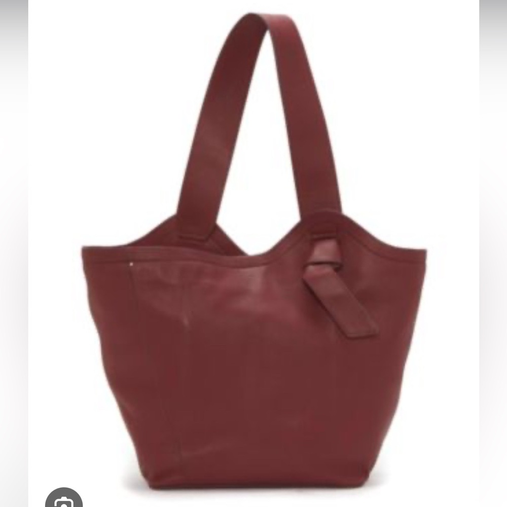 Lucky Brand Jeun Tote Bag Leather Purse Wine Burgundy